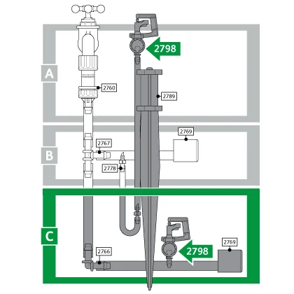 Hozelock 360 Degree Mini Sprinkler (Rotating) - 2798 2 Hozelock 360 Degree Mini Sprinkler (Rotating) - 2798 - Image 2