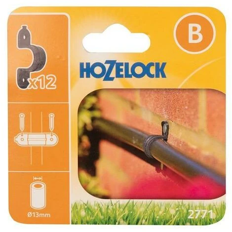Hozelock 2771 Wall Clip 13mm (Pack 12) - HOZ27710012 1 Hozelock 2771 Wall Clip 13mm (Pack 12) - HOZ27710012