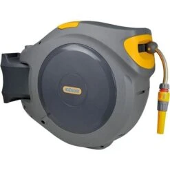 Hozelock Auto Reel Retractable Hose Wall Mounted Auto Rewind 40 Meters 2595