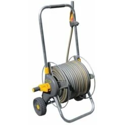 Hozelock 2436 60m Metal Pro Hose Cart & 30m Of 12.5mm Hose