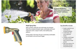 Hozelock 2691 Spray Gun Metal Multi Plus -GardenWater Pro Sales hozelock 2691 metal multi plus spray gun stylish metal bodied gun spray featuring eight varied spray patterns 5010646037815 ftb4256 10173.1611322105