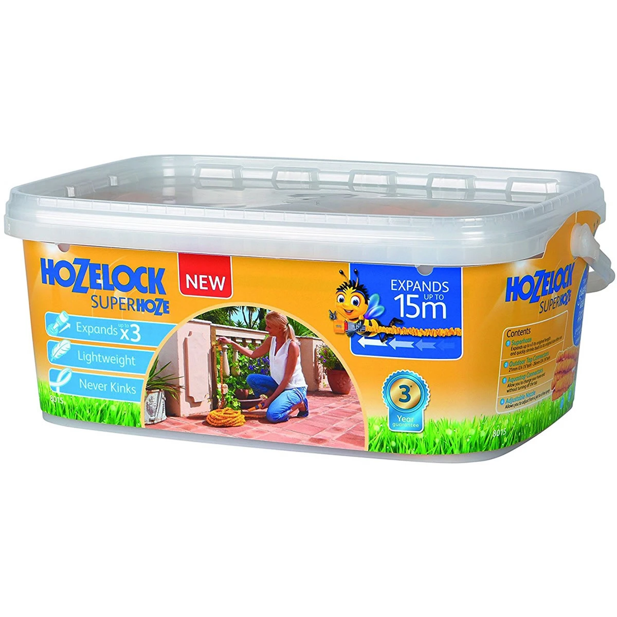 Hozelock Superhoze Expandable Garden Hose - 15m 2 Hozelock Superhoze Expandable Garden Hose - 15m - Image 2